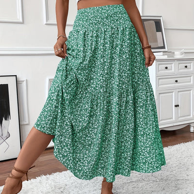 Malika | Tiered Floral Maxi Skirt