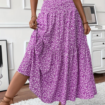 Malika | Tiered Floral Maxi Skirt