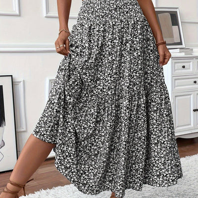 Malika | Tiered Floral Maxi Skirt