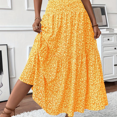 Malika | Tiered Floral Maxi Skirt