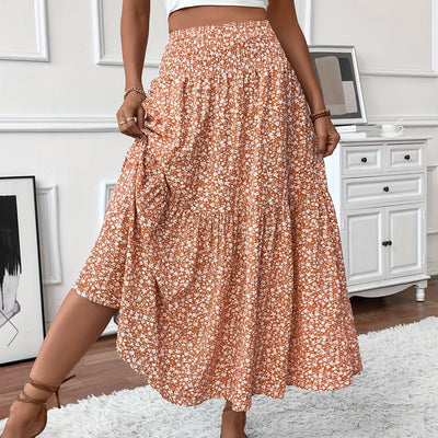 Malika | Tiered Floral Maxi Skirt