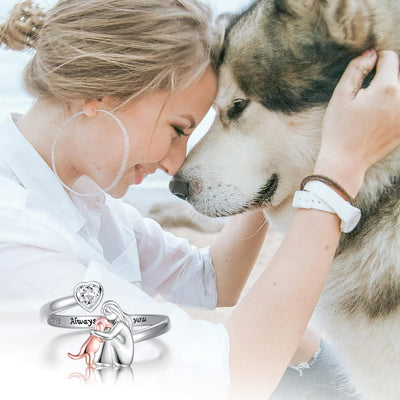 Waverly | Dog Embrace Ring (Rose)
