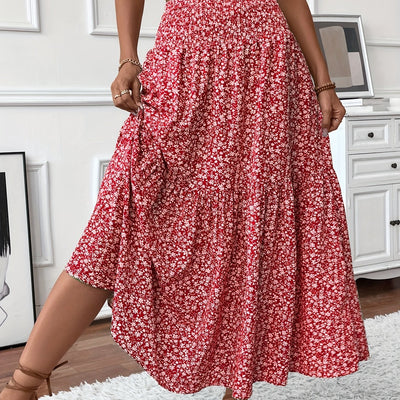 Malika | Tiered Floral Maxi Skirt