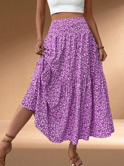 Malika | Tiered Floral Maxi Skirt