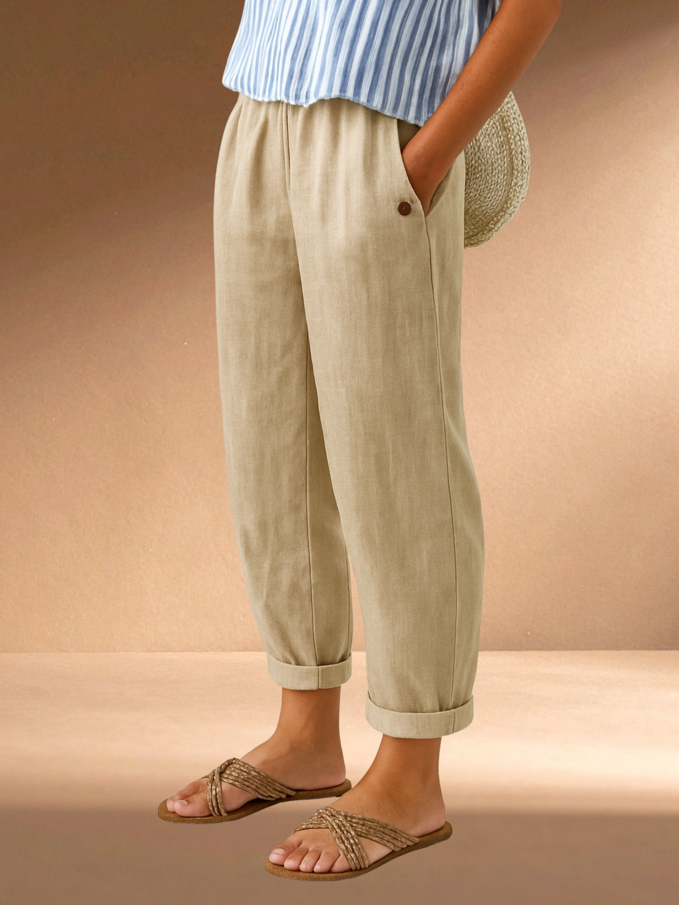 Yaz | Stylish Pants With Side Pockets