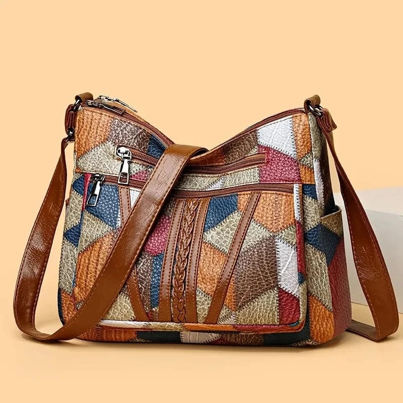 Liyo | Mosaic Leather Handbag