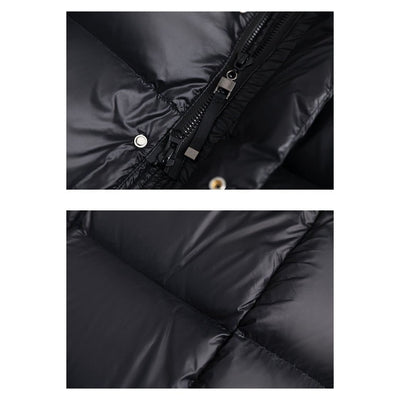 Long Quilted Winter Jacket | With Hood and Zip