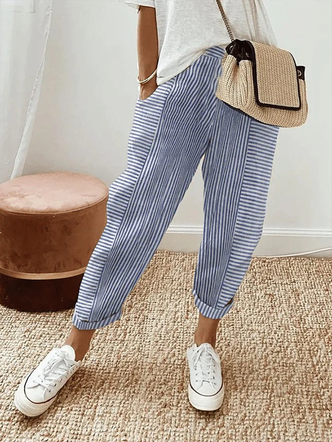 Roah | Striped Relaxed Trousers