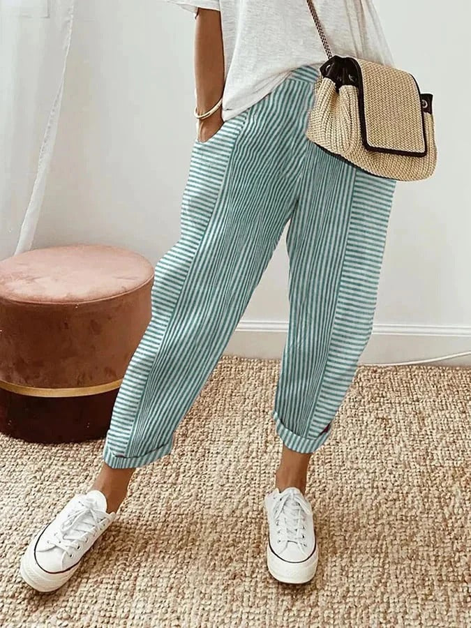 Roah | Striped Relaxed Trousers