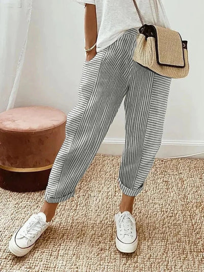 Roah | Striped Relaxed Trousers