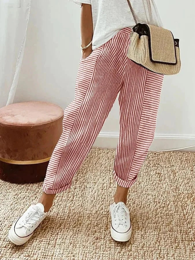 Roah | Striped Relaxed Trousers