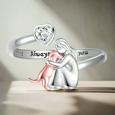 Waverly | Dog Embrace Ring (Rose)